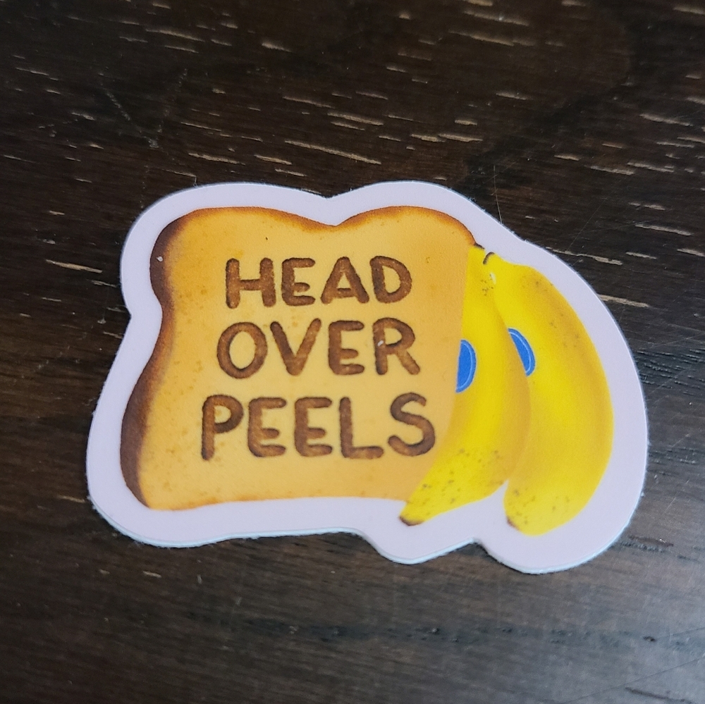 Sticker: Head Over Peels - 2" Banana Bread Toast